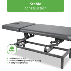 -4-VIGO 2 Stationary massage table with adjustable backrest - dark gray-4
