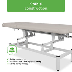 -4-VIGO 2 Stationary massage table with adjustable backrest - light gray-4