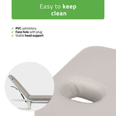 -5-VIGO 2 Stationary massage table with adjustable backrest - light gray-5