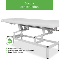 -4-VIGO 2 Stationary massage table with adjustable backrest - white-4