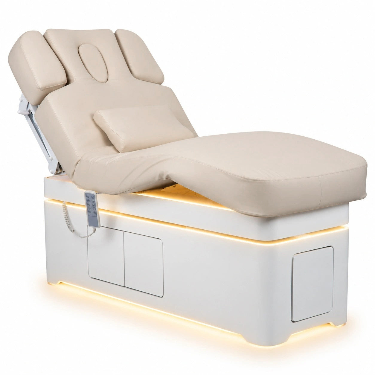 --Vellia Beige – Electric SPA Bed with Heating and Storage-