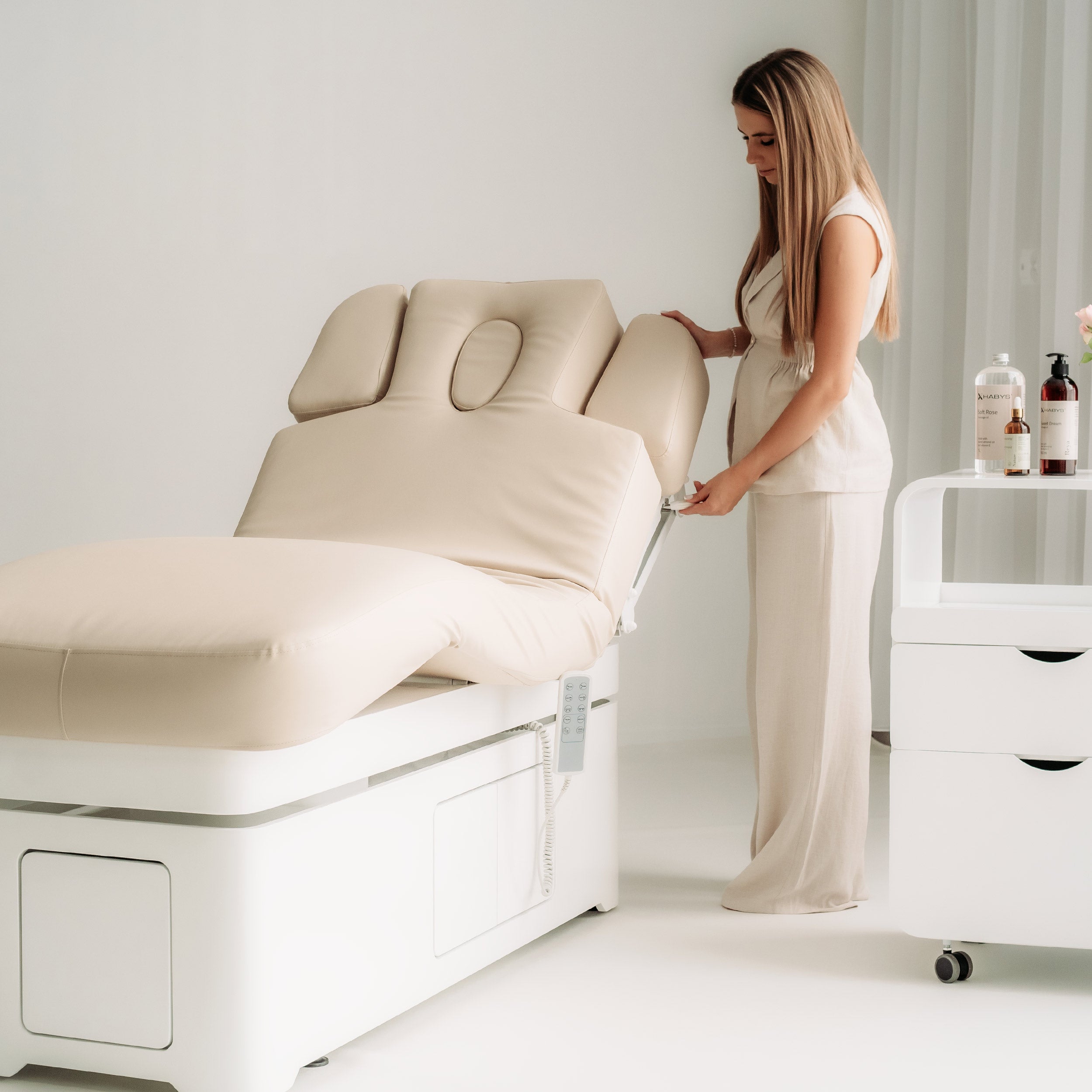 -5-Vellia Beige – Electric SPA Bed with Heating and Storage-5