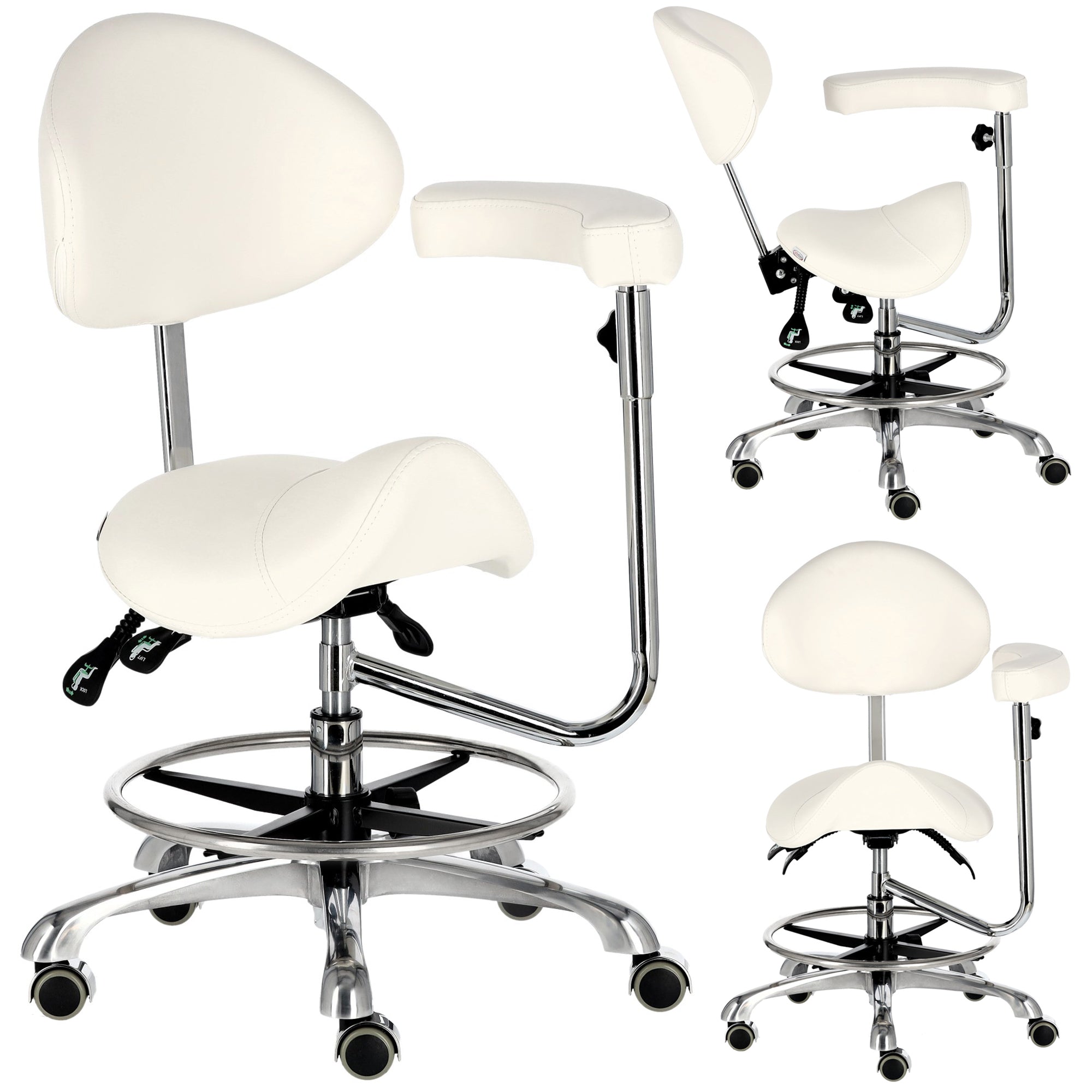 Kosmetologinis balnas su atlošu ir porankiu - baltas