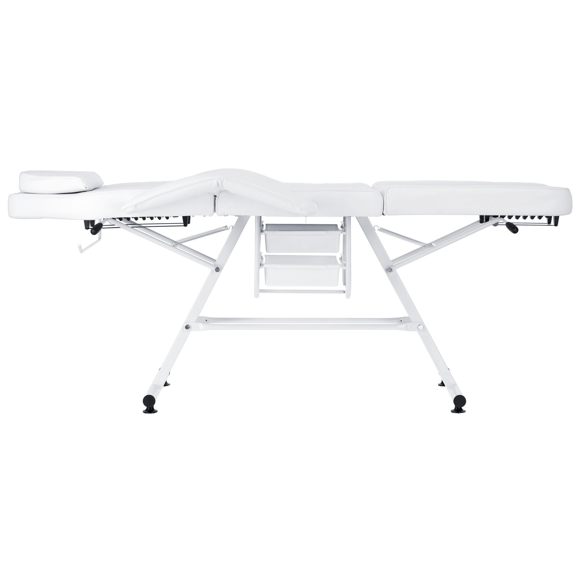 Mechaninis kosmetologinis gultas su kuvetėmis – Verano, 72 cm, baltas