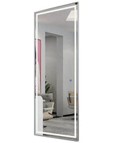 Kirpyklos konsolė su LED veidrodžiu – PRO modelis 180 × 70 cm, sidabro spalvos