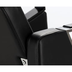 Kirpyklos kėdė Toma BLACK, su pakoju - juoda