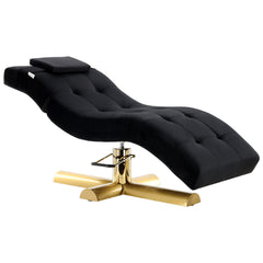 Hidraulinė daugiafunkcinė kosmetologinė lova AMALFI, pasukama, aksominė juoda