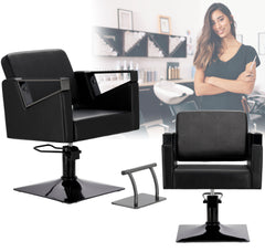 Kirpyklos kėdė Toma BLACK, su pakoju - juoda
