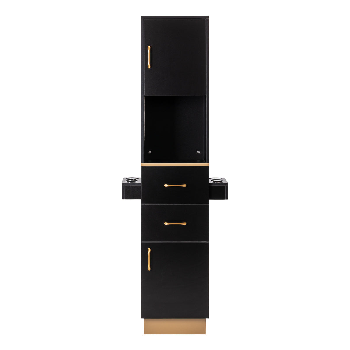 Gabbiano TOTEM kirpėjo darbo vieta, juoda su aukso detalėmis – 3 vaizdas