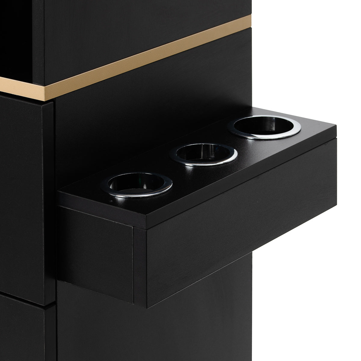 Gabbiano TOTEM kirpėjo darbo vieta, juoda su aukso detalėmis – 6 vaizdas