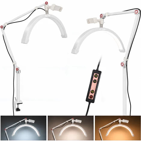 Kosmetologinė LED lempa Moon 20 W balta su prisukamu stovu