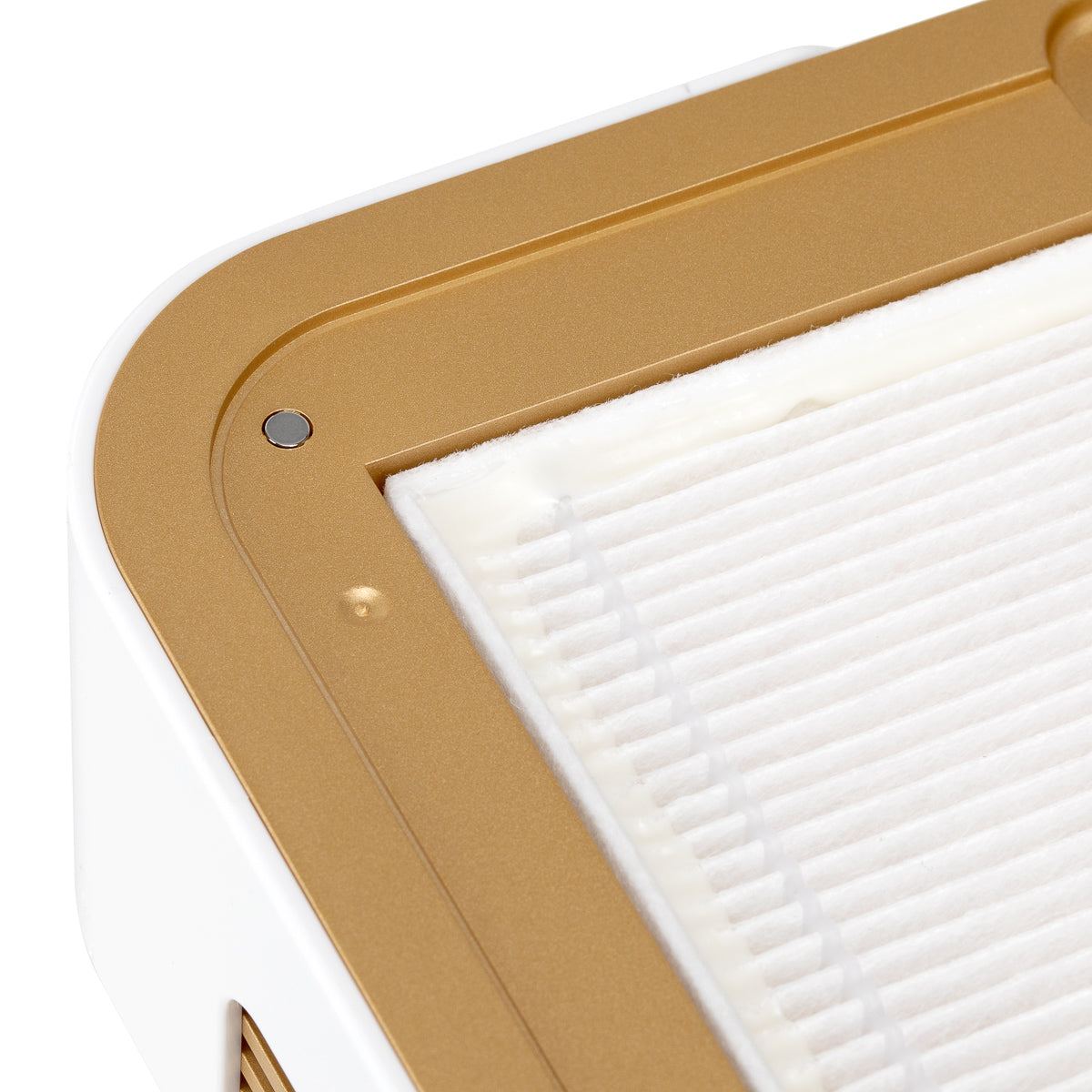 Nagų dulkių surinkėjas MOMO P30, 60 W, baltas su aukso detalėmis – 10 nuotrauka