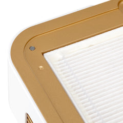 Nagų dulkių surinkėjas MOMO P30, 60 W, baltas su aukso detalėmis – 10 nuotrauka