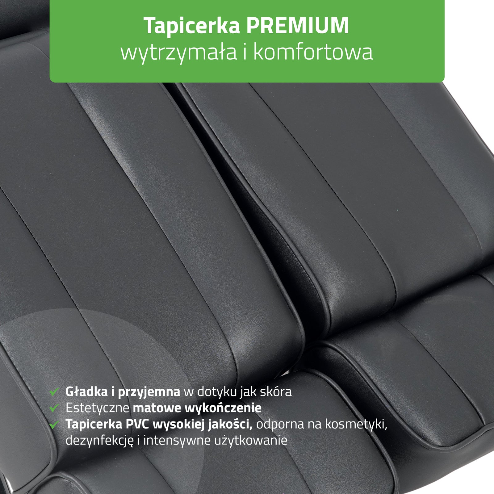 Kosmetologinis hidraulinis gultas - pedikiūro kėdė Habys MAX Nero, juoda