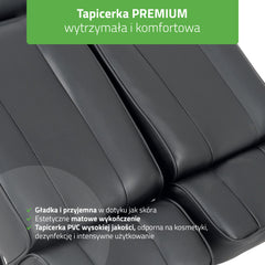 Kosmetologinis hidraulinis gultas - pedikiūro kėdė Habys MAX Nero, juoda