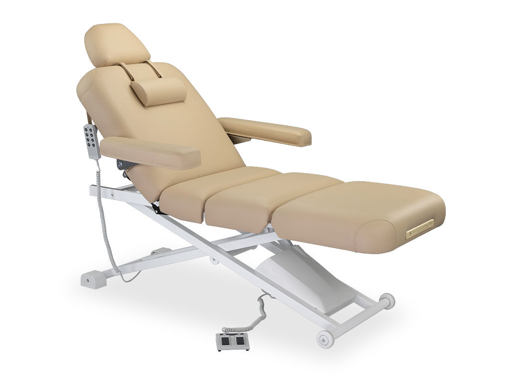 Stacionarus masažo stalas Linea V3 Soft Touch – smėlio spalvos, elektrinis, 3 variklių