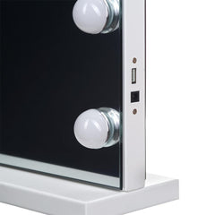 Veidrodis grožio salonams su LED apšvietimu LED HOLLYWOOD, 43x58 cm, 4658-Z