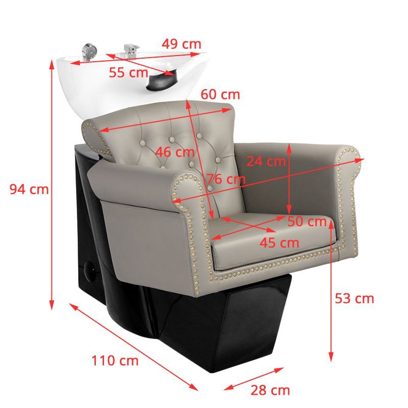 Kirpyklos plautuvė GABBIANO BERLIN (pilka)