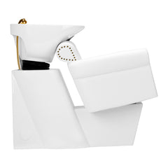 Kirpyklos plautuvė Gabbiano Berlin (balta, aukso)