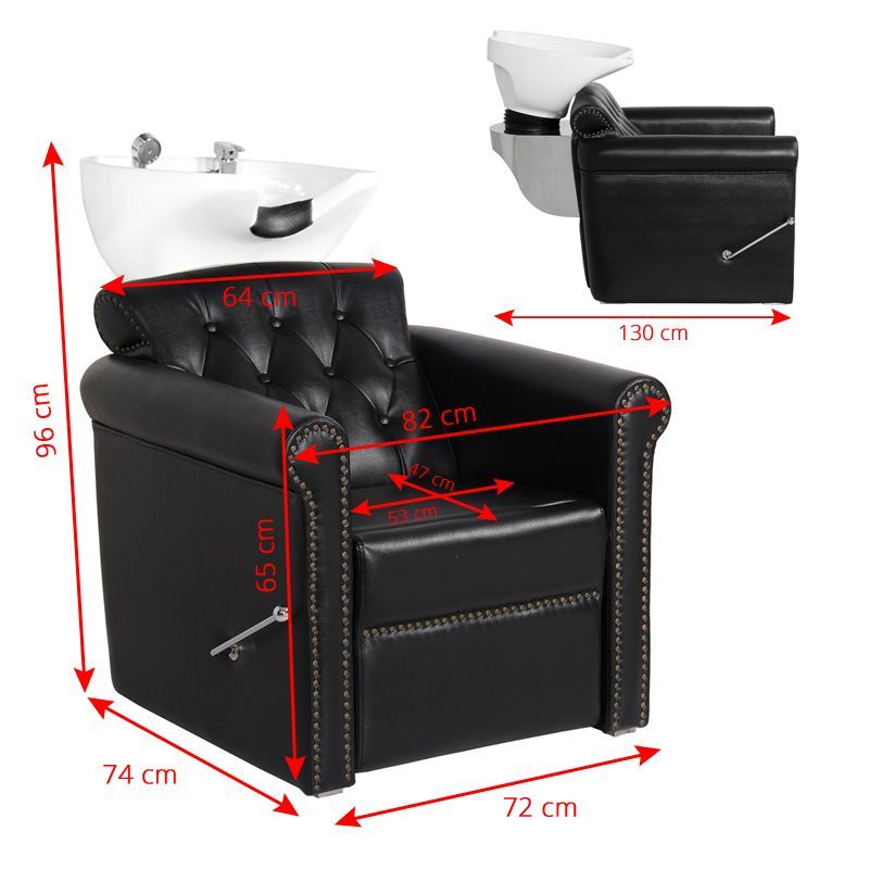 Kirpyklos plautuvė GABBIANO BERLIN LUX (juoda)