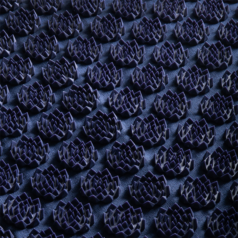 Masažinis akupresūros kilimėlis su pagalve (mėlyna)