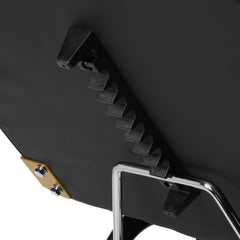 Kosmetologinis gultas 557G su porankiais, juodas su auko sp. apdaila