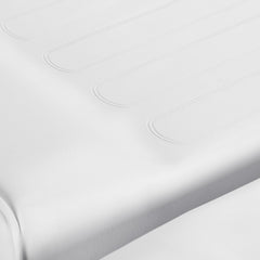 Kosmetologinis gultas 557G su porankiais, baltas su auko sp. apdaila
