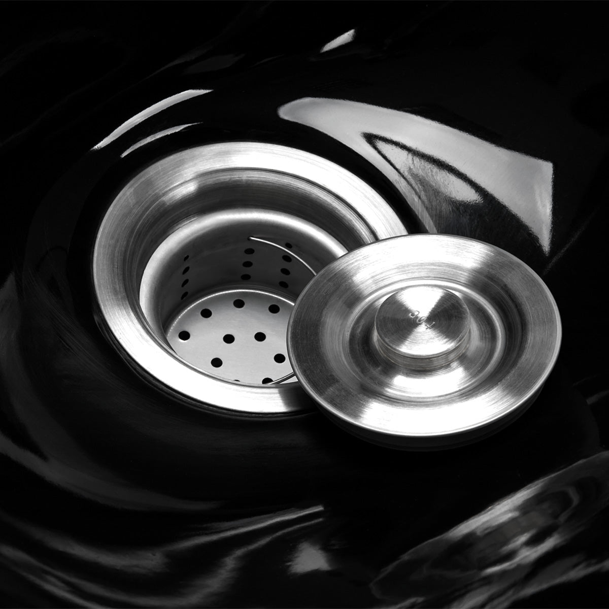 Gabbiano kirpyklos plautuvė Lille (juoda - auksas)