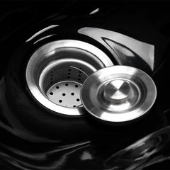 Gabbiano kirpyklos plautuvė Lille (juoda - auksas)