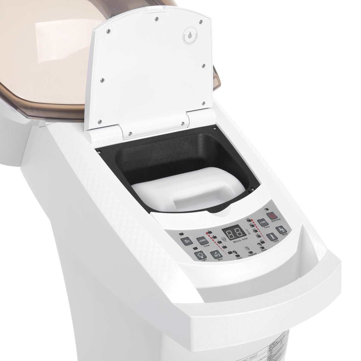 Profesionalus pastatomas plaukų drėkintuvas-vapazonas su aktyviuoju ozonu GABBIANO 408D (balta)