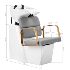 Kirpyklos plautuvė Gabbiano Porto (aukso, pilka)