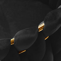 Grožio salono kėdė fotelis 4Rico QS-GW06G, aksominė juoda