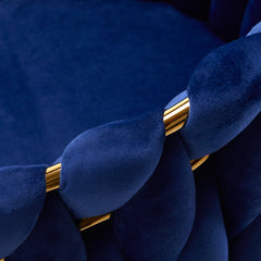 Grožio salono kėdė fotelis 4Rico QS-GW06G, aksominė mėlyna