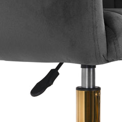 Grožio salono kėdė fotelis 4Rico QS-OF212G, aksominė pilka