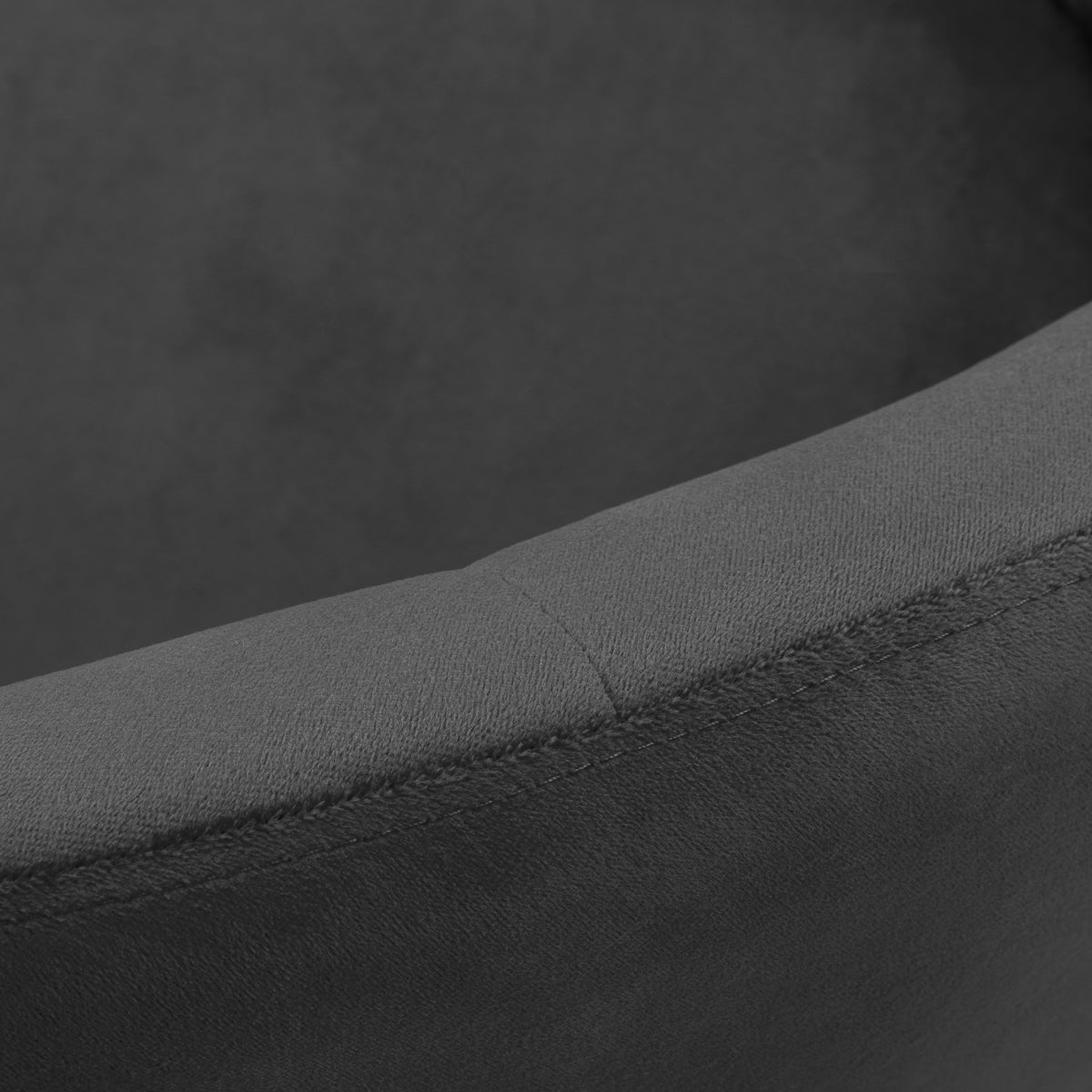 Grožio salono kėdė fotelis 4Rico QS-BL12G, pilkas aksomas