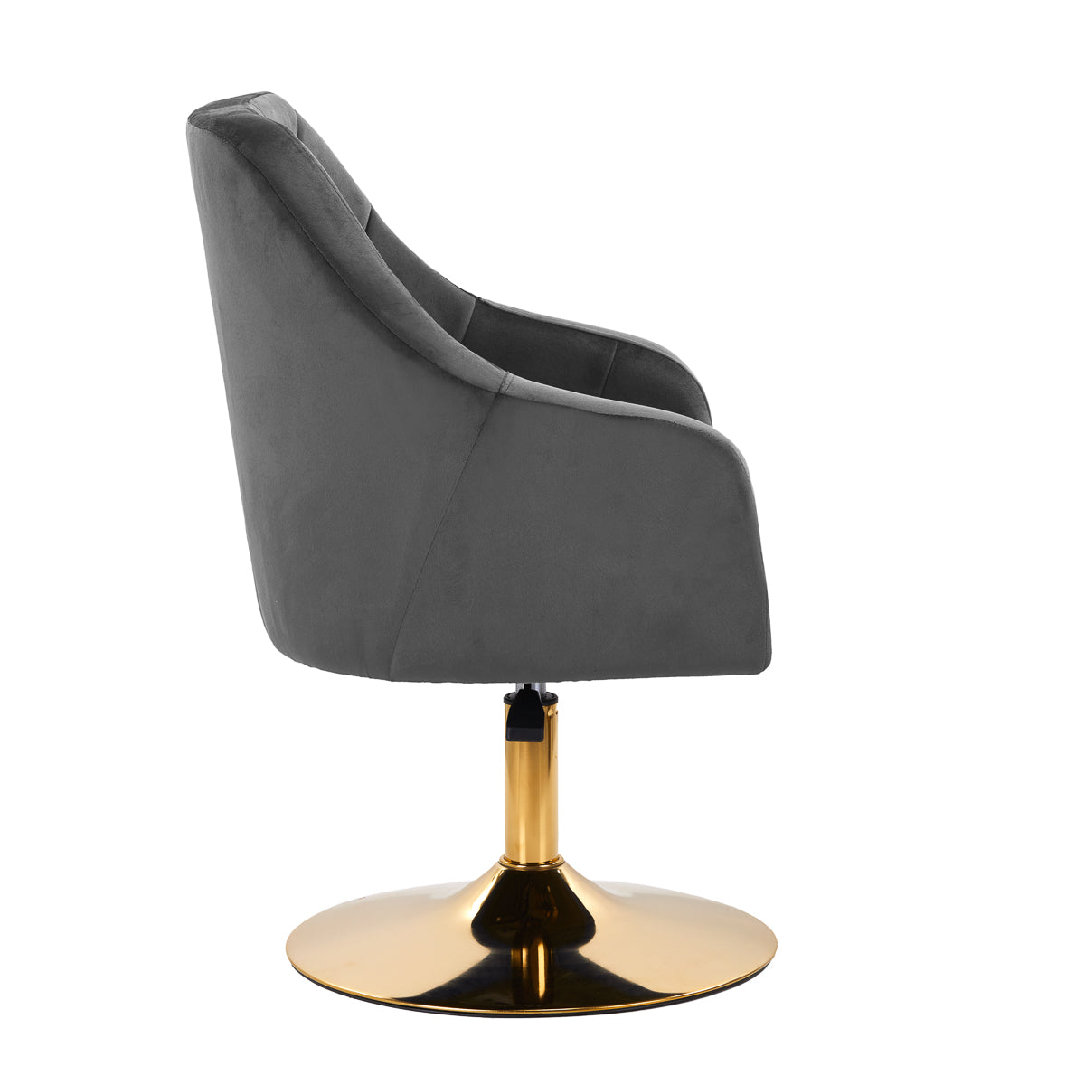 Grožio salono kėdė fotelis QS-BL14G, pilkas aksomas