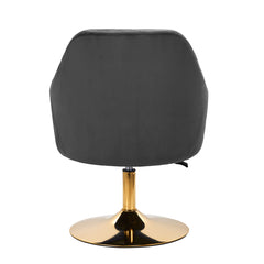 Grožio salono kėdė fotelis QS-BL14G, pilkas aksomas