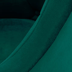 Grožio salono kėdė fotelis QS-BL14G, žalias aksomas