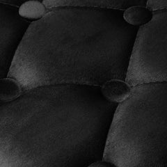 4Rico grožio salono kėdė su ratukais QS-OF213G (juoda, aksomas)