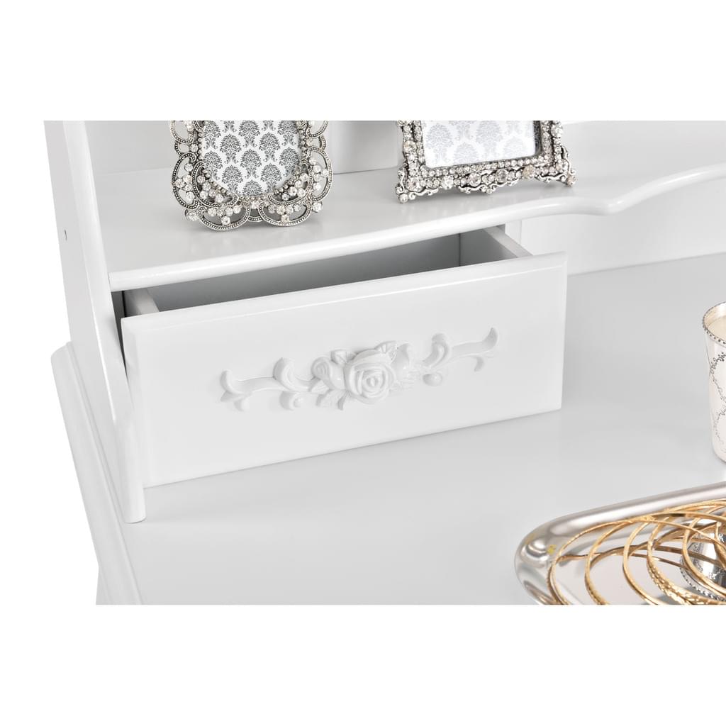 Makiažo staliukas MIRA veidrodis + kėdutė