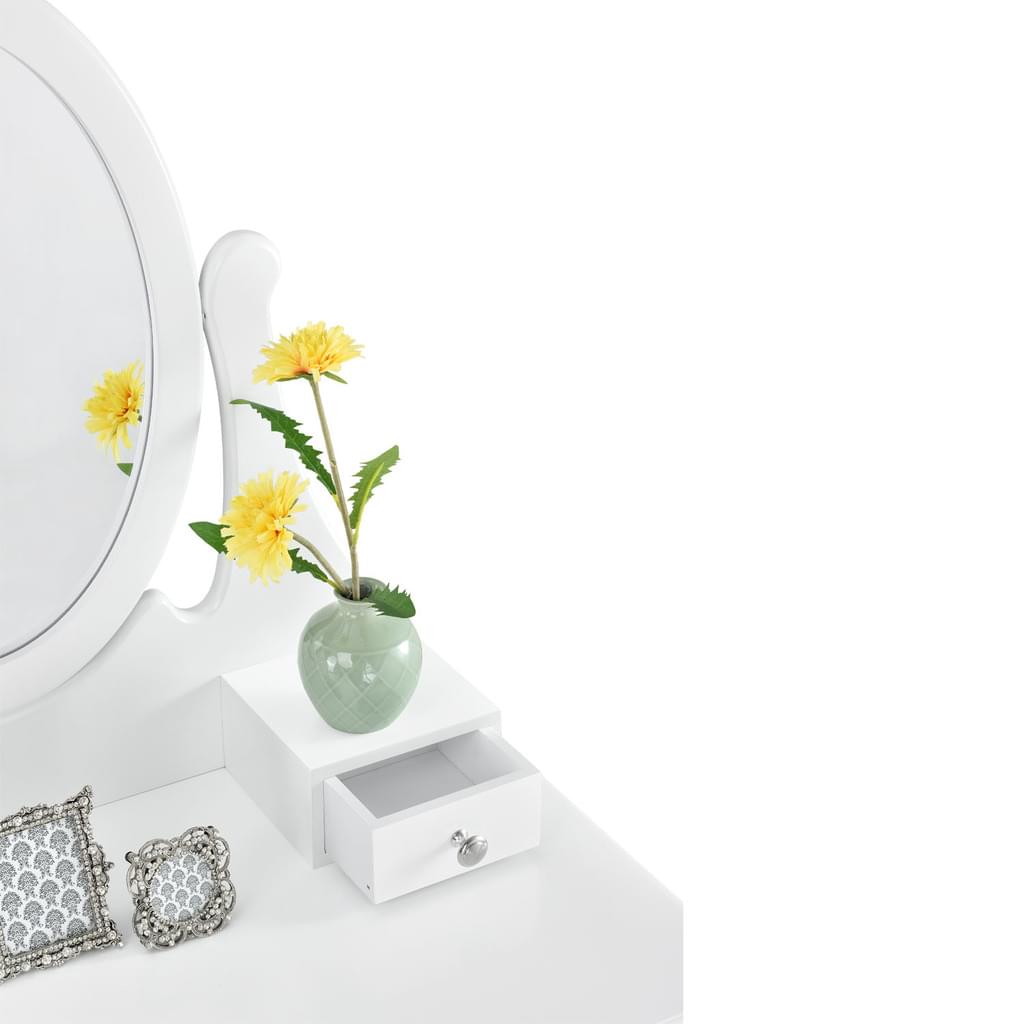 Makiažo staliukas LENA veidrodis + kėdutė