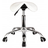 Kosmetologinė kėdutė - balnas 23-W-XT (baltas)