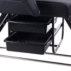 BW-263 kosmetologinis - pedikiūro gultas su porankiais, juoda sp.