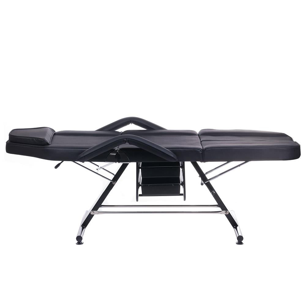 BW-263 kosmetologinis - pedikiūro gultas su porankiais, juoda sp.