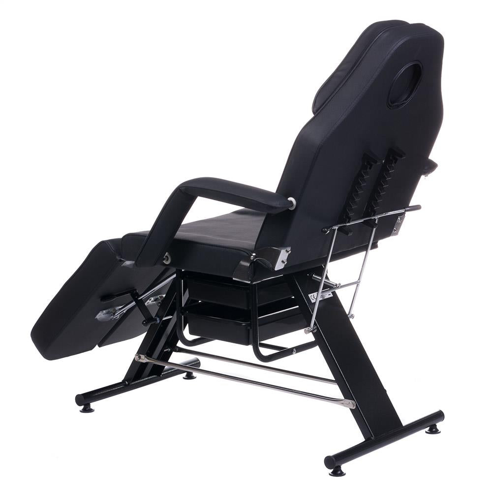 BW-263 kosmetologinis - pedikiūro gultas su porankiais, juoda sp.