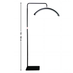 Pastatoma LED kosmetologinė pusmėnulio lempa Moon Pro MAX, 54 W – juoda