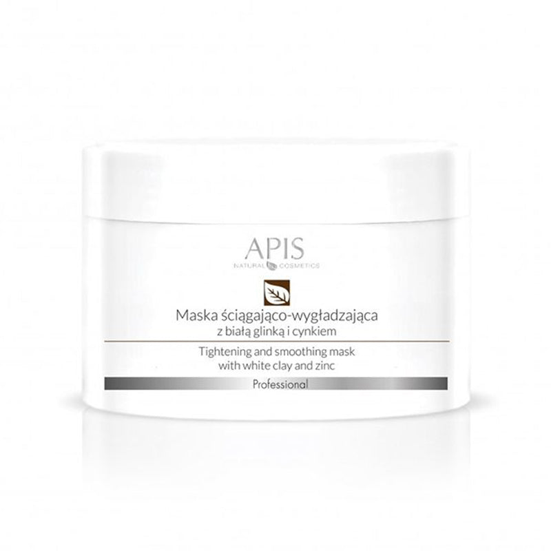 Poras sutraukianti ir glotninanti veido kaukė su balta moliu ir cinku 200 ml – APIS Astringent & Smoothing