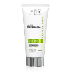 Valomoji veido kaukė su Negyvosios jūros purvu ir žaliąja arbata 200 ml – APIS Acne-Stop