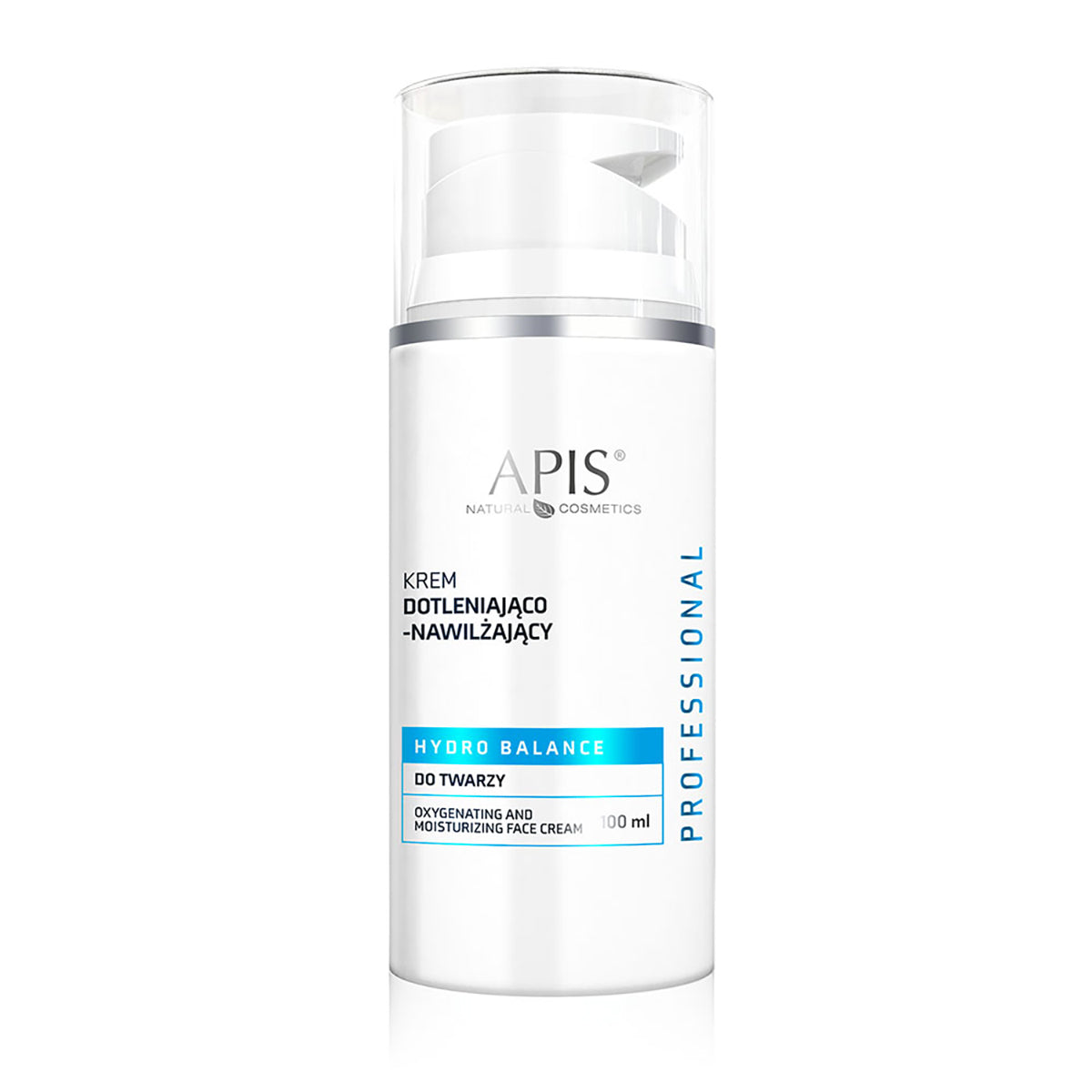Drėkinamasis ir deguonimi praturtintas veido kremas su hialurono rūgštimi 100 ml – APIS Hydro Balance