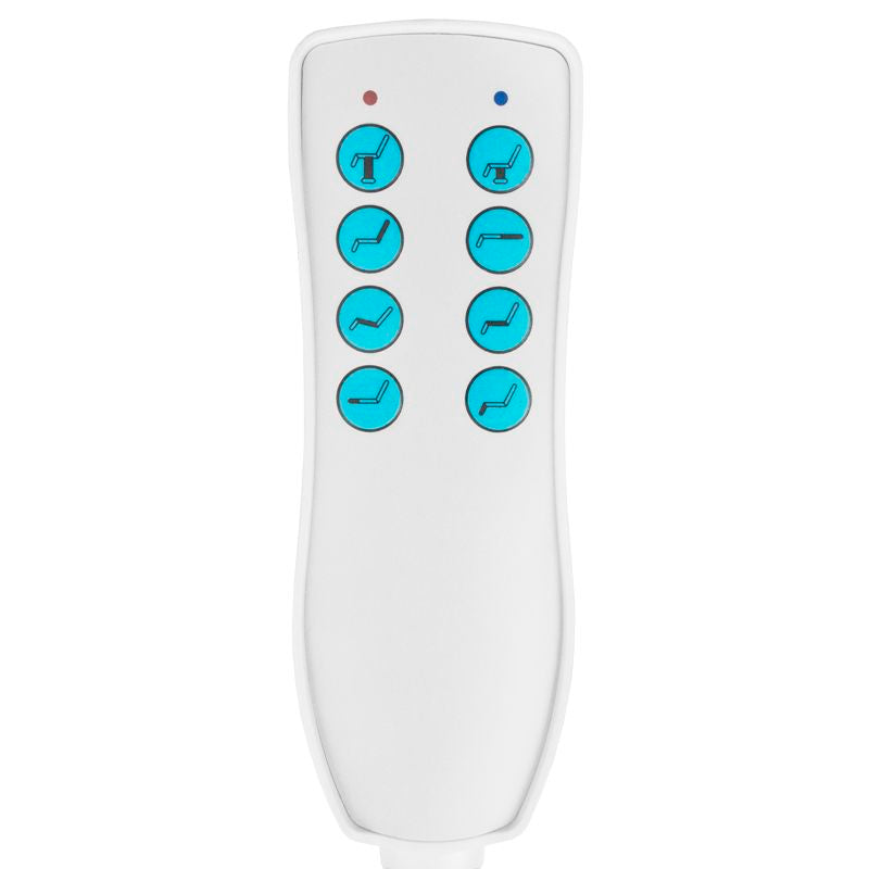 Elektrinė kosmetologinė kėdė - gultas AZZURRO 869A 4 el. varikliai, besisukanti (balta)